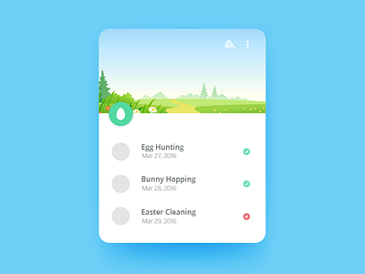 EggHunt app easter interface spring ui