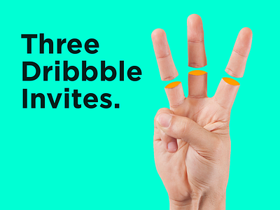 3 Invites dribbble fingers invitation invite join