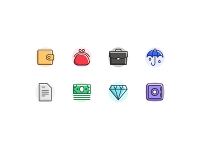 Colorful Icons colorful design icons rainbow set ui