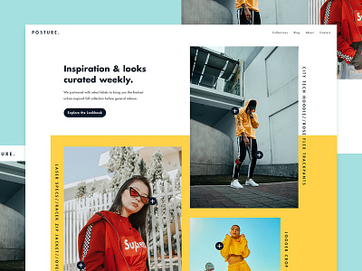 POSTURE Streetwear Collective - Homepage Pt.1 brand ecommerce homepage landing page streetwear ui