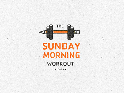 Sunday Morning Workout branding design flat icon lines logo minimal vector