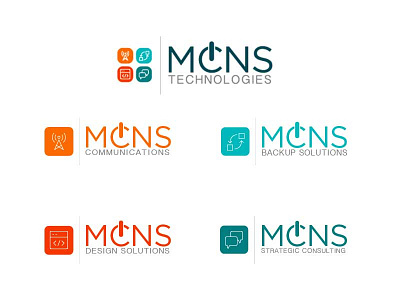 MCNS Technologies backup branding consulting design solutions logo rebrand soultions technologies