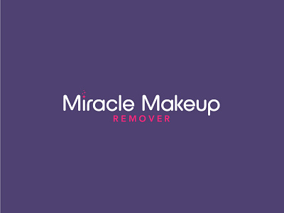 Miracle Makeup Remover Concept branding concept feminine logo makeup purple sparkles typography