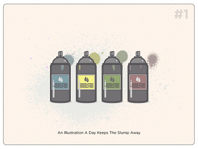 An Illustration A Day Keeps The Slump Away #1 illustration roberta hall spray cans