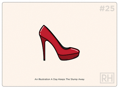 An Illustration A Day Keeps The Slump Away #25 heel heels illustration roberta hall shoe