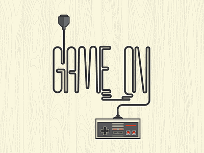 Game On custom hand lettering hipster illustration light roberta hall roberta hall designs type typography video games