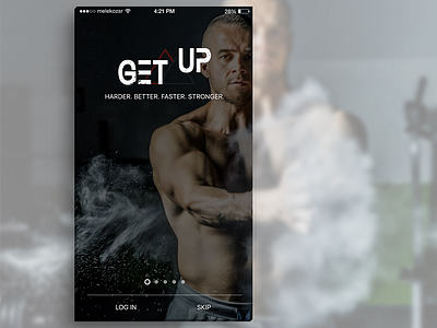 Fitness App - Welcome Screen app fitness gym interface ios iphone login mobile sport training ui ux