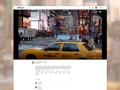 Travelup - part 03 comment interface photo view photography travel ui ux web design website world