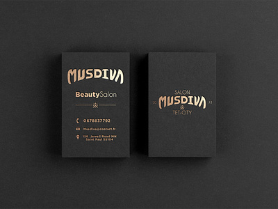 beauty salon and barber - salon business card - musdiva