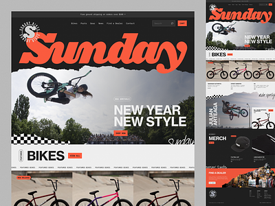 Sunday Bikes Web Concept