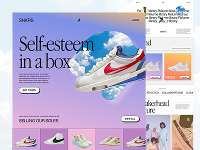 Relume Design League: Retro Sneakers Website Concept design graphic design interface landing page ui user experience ux web web illustration website