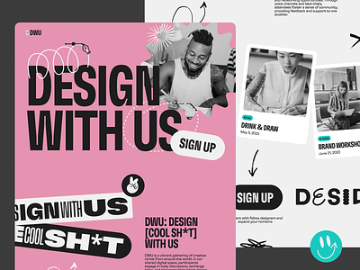 Design with Us Website Concept design graphic design interface landing page ui user experience ux web web illustration website