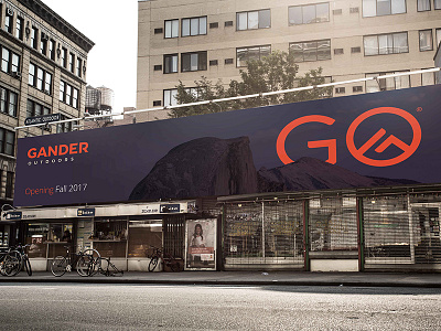 Gander Outdoors Billboard Concept billboard branding gander outdoors icon logo contest logo design signage