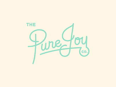 The Pure Joy Co. hand lettered handlettering lettering logo logo design script type typography