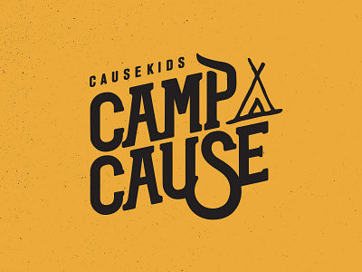 Camp Cause hand lettered handlettering lettering logo logo design script type typography