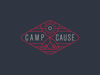 Camp Cause badge camp camping church icon logo logo design shield