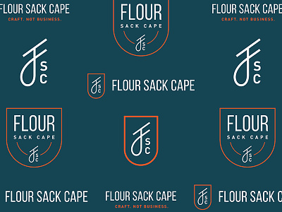 Flour Sack Cape badge cape f logo logo design shield
