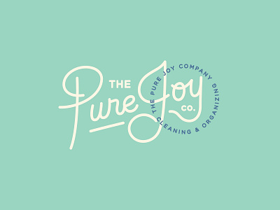 The Pure Joy Co. branding graphic design handlettered logo handlettering logo logo design script