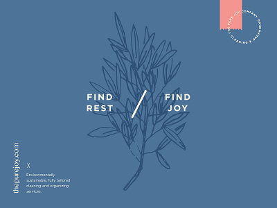 The Pure Joy Co. brand identity branding hand drawn illustration layout plant