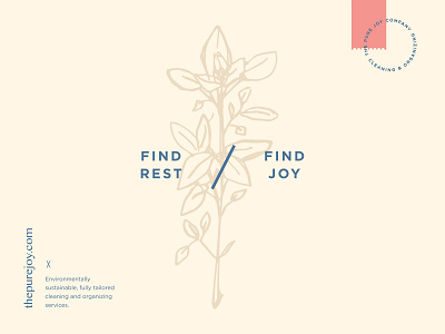 The Pure Joy Co. brand identity branding hand drawn illustration plant