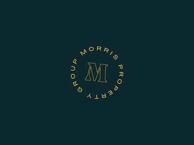 Drew Morris badge brand identity branding circle logo logo design m real estate realtor