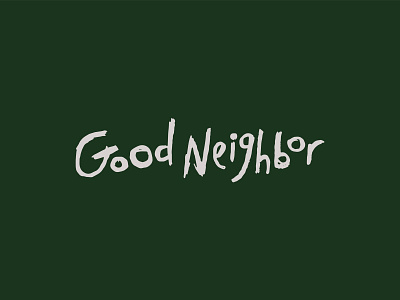 Good Neighbor Catering Co brand identity branding hand lettering handlettered logo logo design type