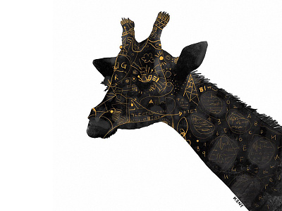 Made in animal animal art daily drawing drawing giraffe illustration sketch yellow
