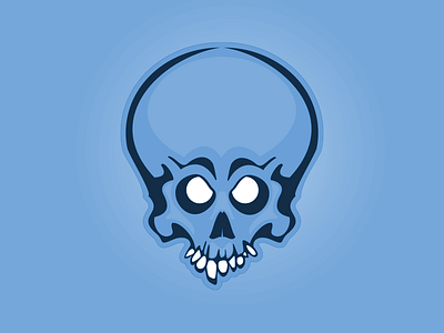 Skull sticker blue blue illustration logo skull sticker