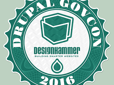 Drupal Govcon 2016 drupal green money sticker