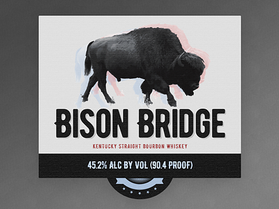 Bison Bridge Bourbon Label bison bourbon label