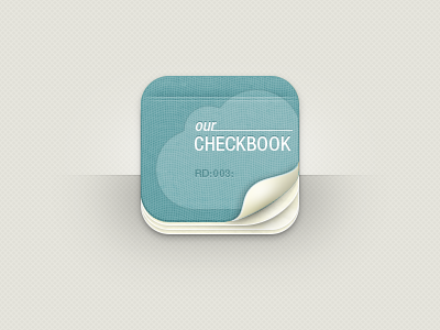 Our Checkbook App Icon app book cloud currency icon iphone share
