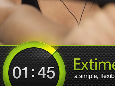 Extimer Website Logo app carbon fiber green iphone logo timer website