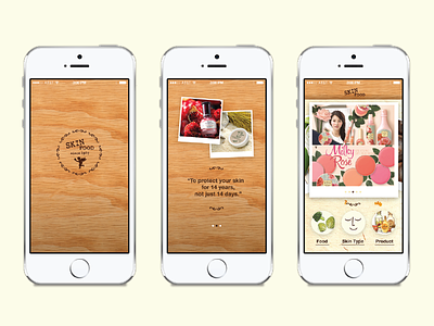 Skinfood App app design iphone skinfood user interface