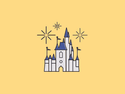 Disney Icons — Cinderella's Castle design disney graphic design icons magic kingdom wdi