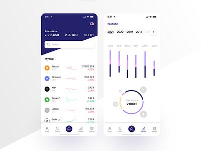 Cryptocurrency wallet app crypto wallet cryptocurrency design mobile mobile app ui ux ux design