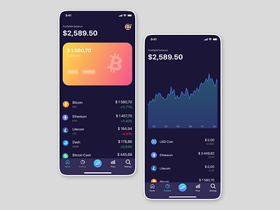 Cryptocurrency service UI concept branding crypto wallet cryptocurrency design typography ui ux ux design web design webdesign