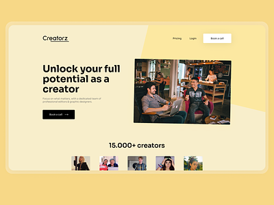 Creatorz - Agency for creators agency app creators design minimal typography ui ui ux web