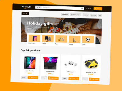 Amazon redesign amazon black design holidy orange redesign yellow