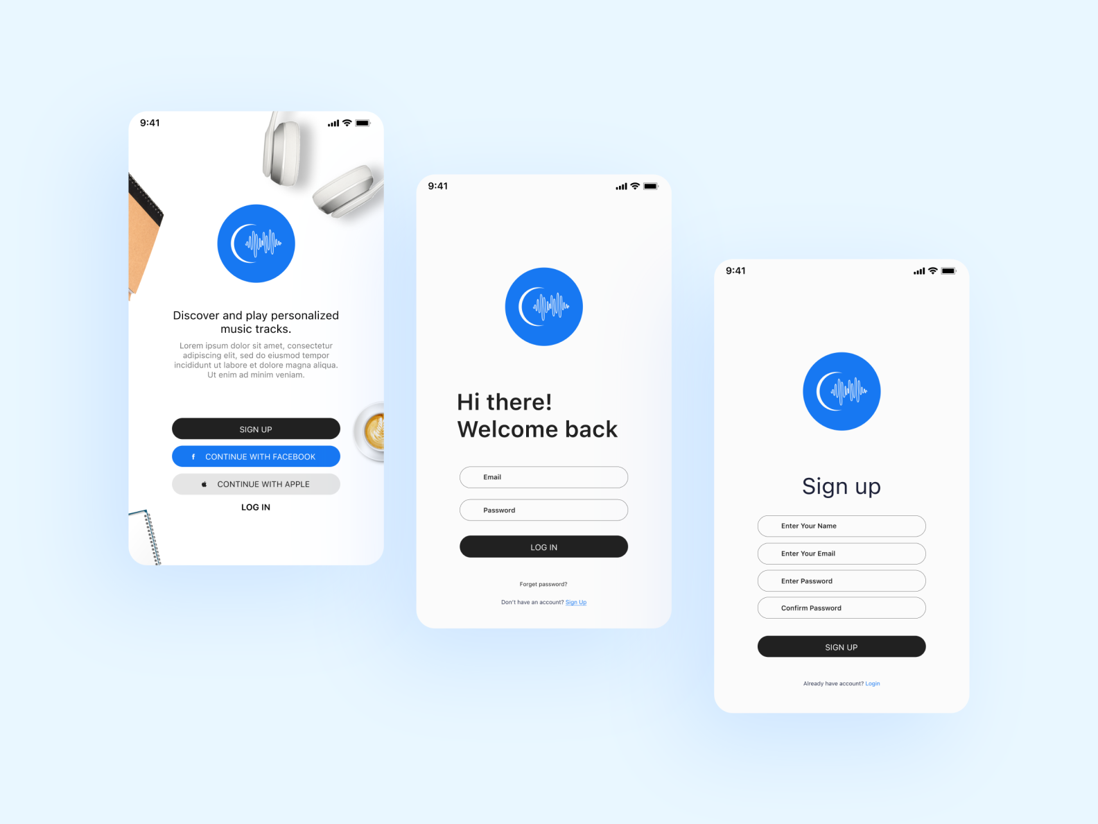 Login And Sign-up Screens by Umar Islam on Dribbble