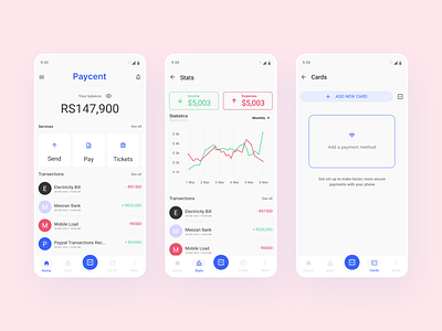 Digital Banking Wallet App app design design digital banking wallet app mobile app omariclam paymentapp trending ui ux walletapp