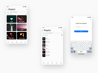 Playlist - Music App Design app design appdesign design iosapp mobile app music musicapp trending ui uiux ux