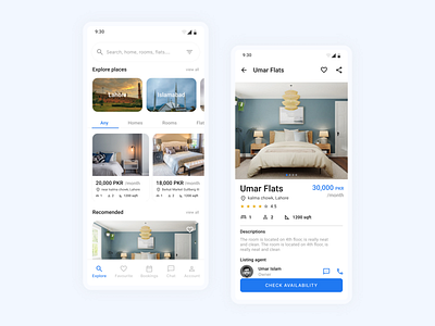 Room Booking - Mobile App app design booking booking app clearn ui design dribbble shot good shots hotel booking app mobile app new ui nice ui omariclam room app room booking app top ui travel app trending ui ux