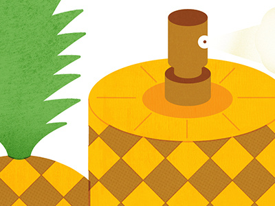 Sneak peek of some recent work for Oprah Mag graphic health illustration pineapple smell texture