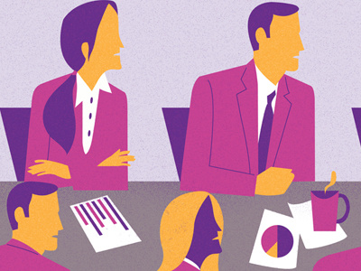 Conference graphic icons illustration people purple