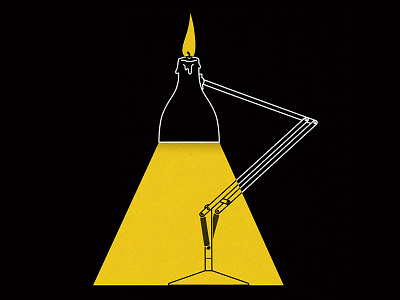 Modern Burnout anglepoise black burnout candle idea illustration lamp modern texture yellow