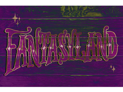 Fantasyland design disneyland hand lettering hand lettering logo procreate