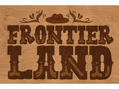 Frontierland design disneyland handlettering illustration lettering typography