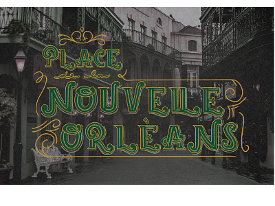 New Orleans Square design disneyland graphic design handlettering lettering new orleans new orleans square procreate typography vintage font vintage lettering