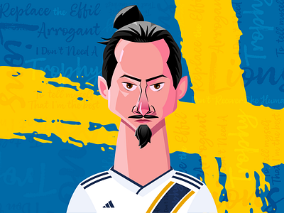 Zlatan Ibrahimovic Illustration character color comic art concept creative design illustration illustrator vector vector illustration