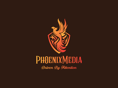 Phoenix Media Logo Design brand design branding design esports mascot esportslogo gamelogo heraldic icon illustration logo